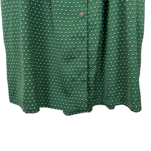 Who What Wear Green Tiny Polka Dot Button Front Maxi Skirt w Pockets Size 6 - Picture 5 of 13